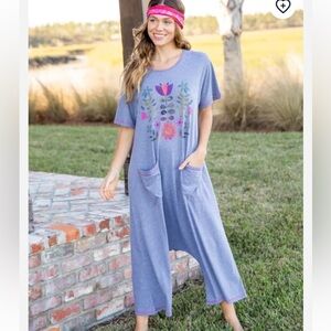 Natural Life Nomad Knit Printed Jumpsuit